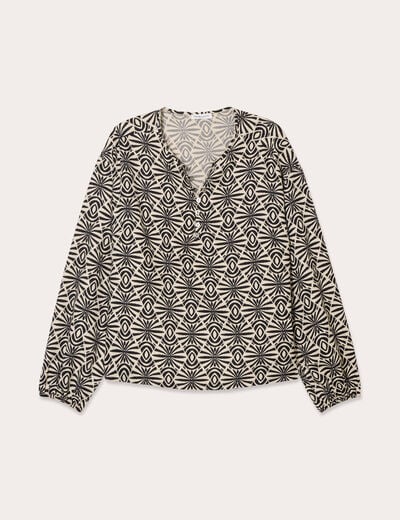 Blouse manches longues noir femme