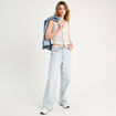 Blouse volants sans manches blanc femme