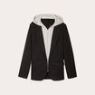 Veste blazer 2-en-1 gilet noir femme