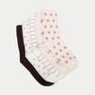 Lot 5 paires de chaussettes beige femme