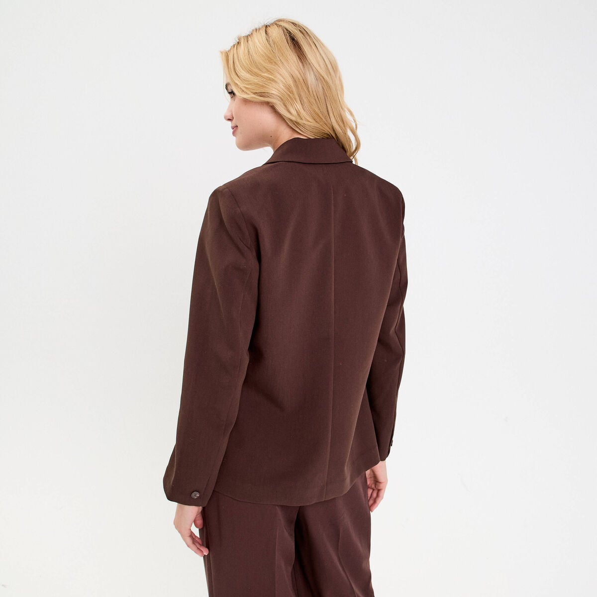 Veste esprit blazer marron fonc&eacute; femme