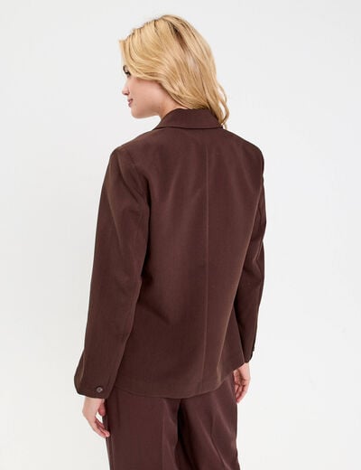 Veste esprit blazer marron fonc&eacute; femme