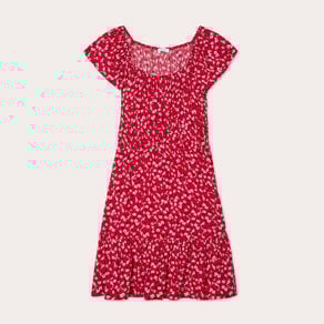 robe evasee manches courtes rouge femme Robe évasée manches courtes rouge femme