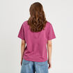 T-shirt oversize col rond prune femme
