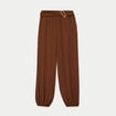 Pantalon bootcut taille standard marron femme