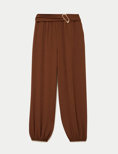 Pantalon bootcut taille standard marron femme