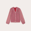 Blouse manches longues rouge femme