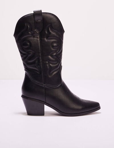 Bottes esprit western noir femme