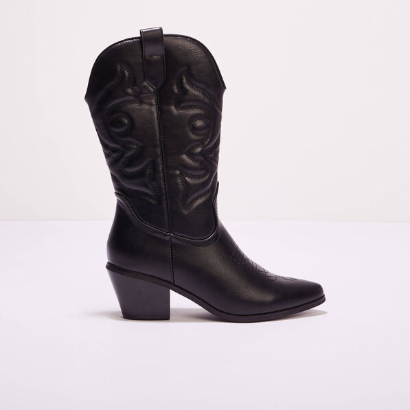 Bottes esprit western noir femme