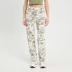Jeans straight taille haute blanc femme