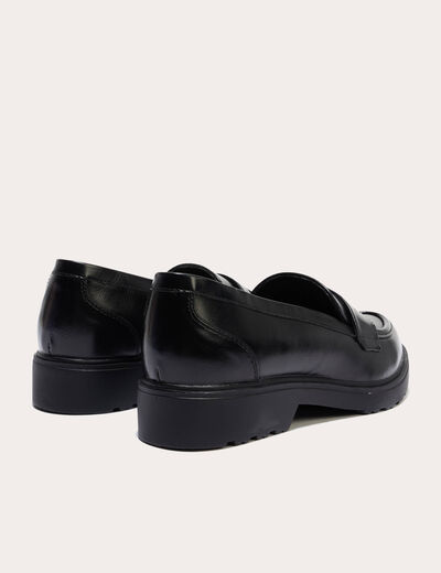 Mocassins noir femme