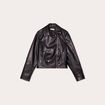 Veste biker simili cuir noir femme