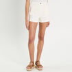 Short en jean droit blanc femme