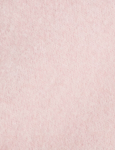 Pull manches longues rose pastel femme