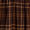 Robe évasée détails dentelle marron foncé femme