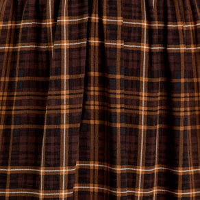 Robe évasée détails dentelle marron foncé femme