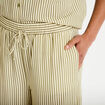 Pantalon large taille standard jaune femme
