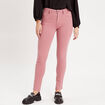 Jeans slim 5 poches vieux rose femme