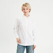 Chemise manches longues clous ecru femme