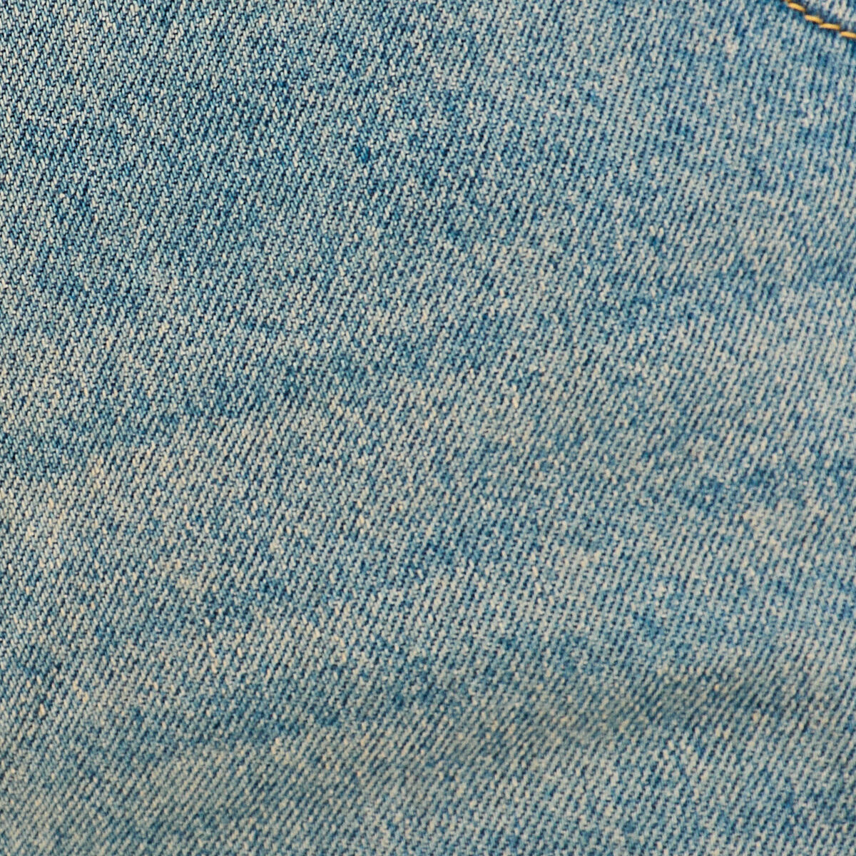 Jeans droit sangle arri&egrave;re denim bleach femme