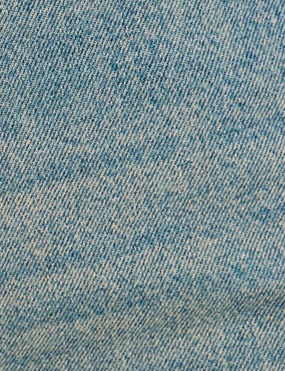 Jeans droit sangle arrière denim bleach femme