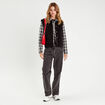 Veste droite boutonnée gris femme