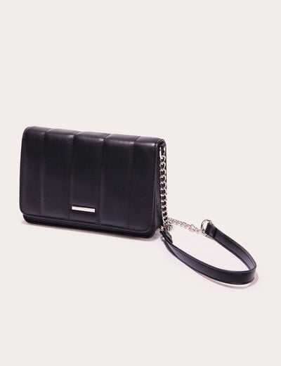 Sac matelassé avec chaîne noir femme