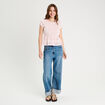 T-shirt manches courtes rose clair femme