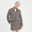 Veste zippée tweed noir femme