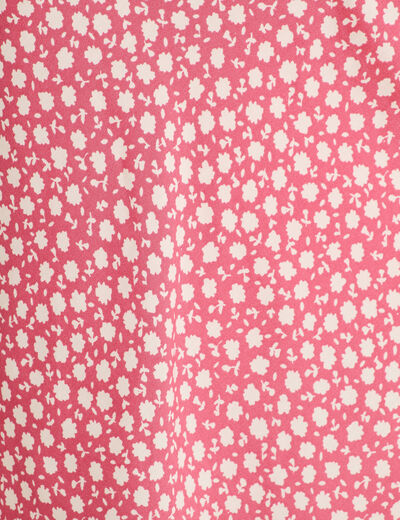 Robe longue évasée rose femme