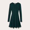 Robe tricot patineuse c&ocirc;tel&eacute;e vert fonc&eacute; femme