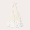 Débardeur tricot brodé ecru femme