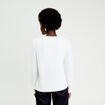 Gilet droit manches longues ecru femme