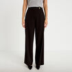 Pantalon bootcut ceinture taille haute noir femme