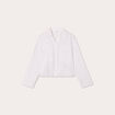 Chemise manches longues poches ecru femme