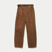 Pantalon barrel ceinture amovible taupe femme