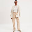 Veste blazer ajustée ecru femme