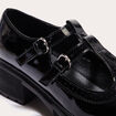 Babies vernies crantées noir femme