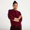 Pull col rond bordeaux femme