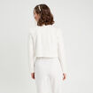 Veste courte cintr&eacute;e ecru femme