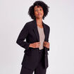 Veste blazer droite fluide noir femme
