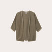 Gilet manches 3/4 vert kaki femme