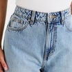 Jean wide leg taille haute Petite denim double stone femme