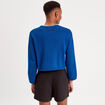 Pull court manches pagodes bleu electrique femme