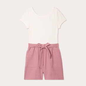 combishort ceinturee vieux rose femme Combishort ceinturée vieux rose femme