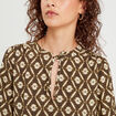 Blouse manches 3/4 vert femme