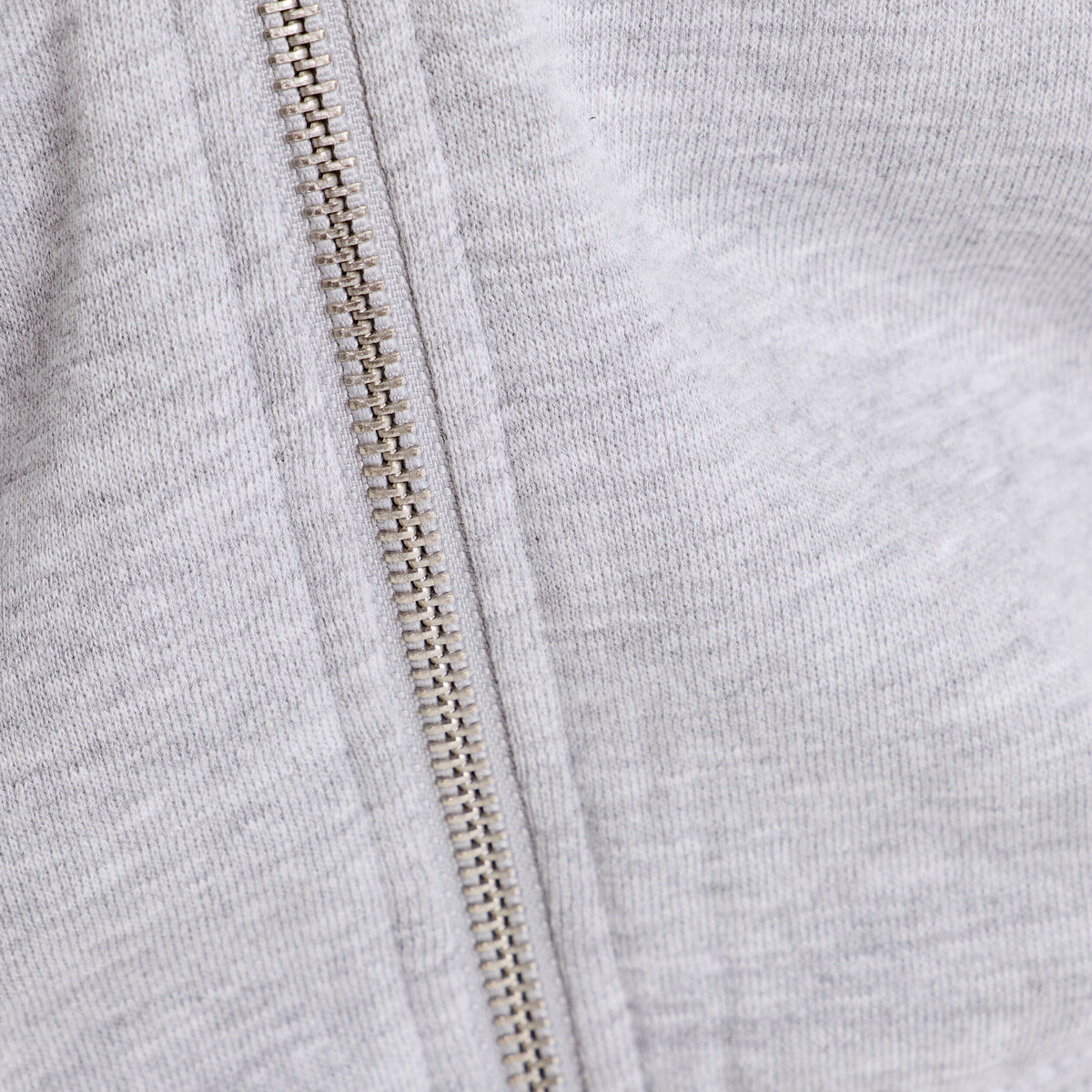 Sweat zipp&eacute; &agrave; capuche gris clair femme