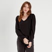 Pull dos en dentelle noir femme