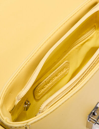 Sac besace jaune pastel femme