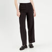Pantalon city large noir femme